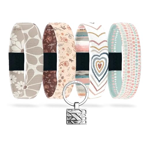 ZOX Interactive Bible Verse Bracelets | Compatible with iPhone & Android Scan for Daily Scripture Stretchy Elastic Wristband Fun Gift for Men Women & Teens 4-Pack Multi Medium