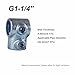 BE-TOOL Single-Socket 90° Tee Structural Pipe Fitting Fits Nominal Actual Heavy Duty Structural Pipe Fittings for Industrial Construction Shelving Railing Handrail and Frame（G1-1/4