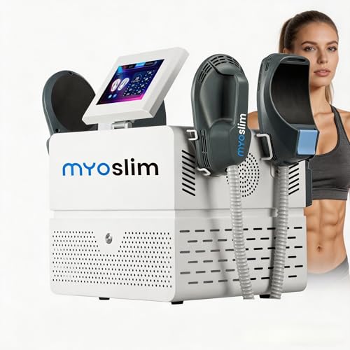 Muscle Firming Body Sclupt Machine for Reduce Fat, Buttocks Enhancement, Abdominal Muscle Firming Body Contouring Device for Abdomen, Arms, Thighs Suitable for Both Men and Women, White, 4 Handle