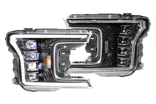 Morimoto XB LED Headlights, Plug and Play Headlight Housing Upgrade, Fits 2018-2020 Ford F-150, DOT Approved LED Assembly with Switchback Sequential Turn Signals & UV Coated Lenses (1x ‎LF501.2-ASM)