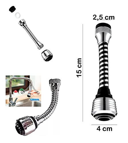 Torneira Extensor Flexível 360 Adaptador Cozinha Chuveirinho Torneira Pia Quintal Compatível para Ma