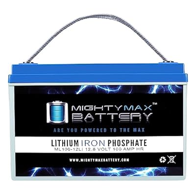 Mighty Max Battery ML100-12LI - 12 Volt 100 AH Deep Cycle Lithium Iron Phosphate (LiFePO4) Rechargeable and Maintenance Free Battery (1 Pack)