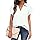 Gaharu Damen Bluse, Damenblusen Kurzarm Elegant Bügelfrei Baumwolle Büro mit Kragen Weiß Oberteil Frauen Berufsbekleidung Einfarbig Sommer Shirt Lässig Legere Formelle Kleidung Weiß M