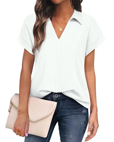 Gaharu Damen Bluse, Damenblusen Kurzarm...