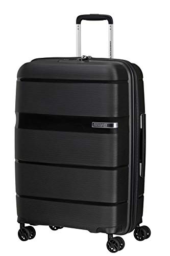American Tourister Linex - Spinner M, Valise, 66 cm, 63 L, Noir (Vivid Black)