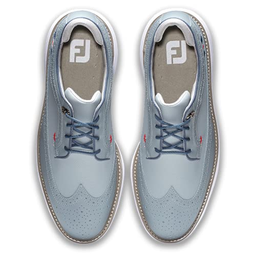 Footjoy Men's Traditions Golf Shoe, Grey/Grey/Green, 9.5 #TOP6
