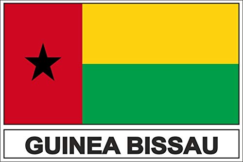 Akachafactory Autocollant Sticker Drapeau GW guinee Bissau