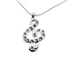 Silver Music Note Treble Clef Pendant Mood Necklace Jewelry Best Christmas Gift for Teen Girl Women