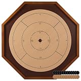 Wahartoly Crokinole Board Game - 27 inch Large Classic Board Game.Deluxe Tournament Crokinole Set with 24 Discs for Families and Friends