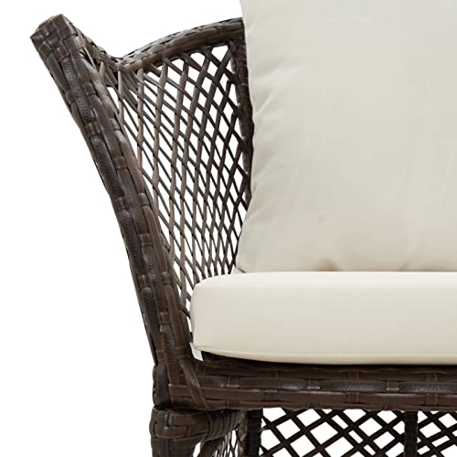 ARKEM Set Muebles de jardín 2 Piezas y Cojines mobiliario Jardin y terraza Exterior Muebles terraza Exterior Mueble Jardin ratán sintético marrón - imagen 9