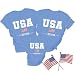 Qskall Family Matching USA Shirts Boys Girls American Flag T-Shirt Womens Mens 4th of July