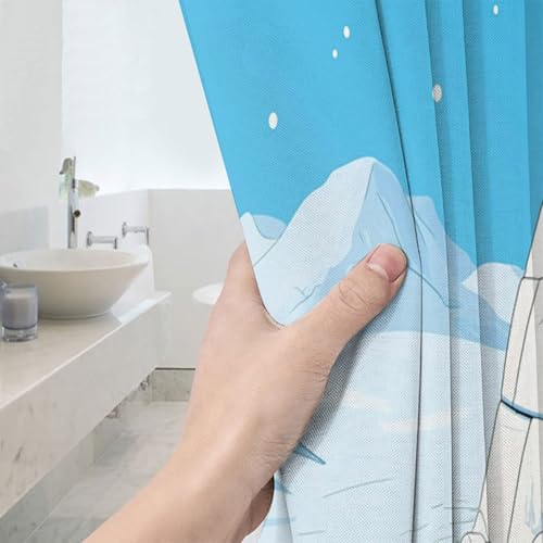 Rideau de douche lavable anti éclaboussures pour baignoire propre et sèche