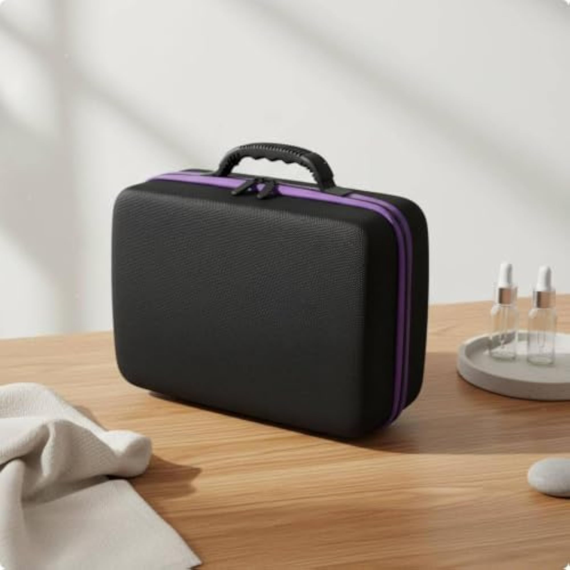 60 Slot Essential Oil Storage Case, Shock Resistant, Purple