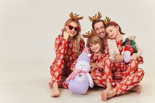 Ekouaer Matching Christmas Family Pajamas Sets Couples X-mas Holiday Pjs for Women Men4