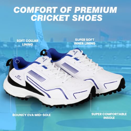 Image of Grade Century Cricket Shoes for Men with Memory Foam Comfort|Rubber Spike Shoes|Comfortable & Lightweight Shoes Men|Mens Shoes