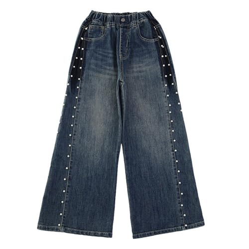 Girls Wide Leg Jeans Spring Summer and Autumn New Models for Middle and Large Children Retro Baby Girl Pants 9-12 Months4