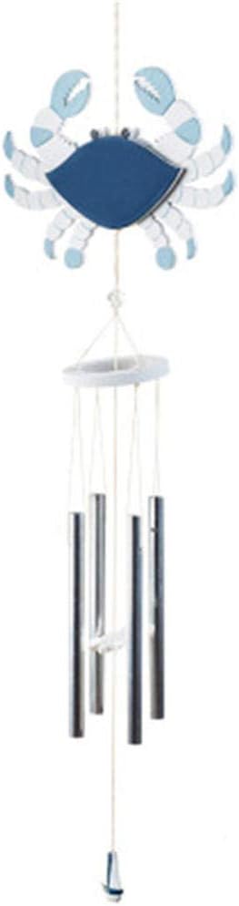 SDFSA Mediterranean Ocean Crab Music Wind Bell Metal Tube Ornaments Home Creative Balcony Bells Pendant Charm Home Decor Decoration
