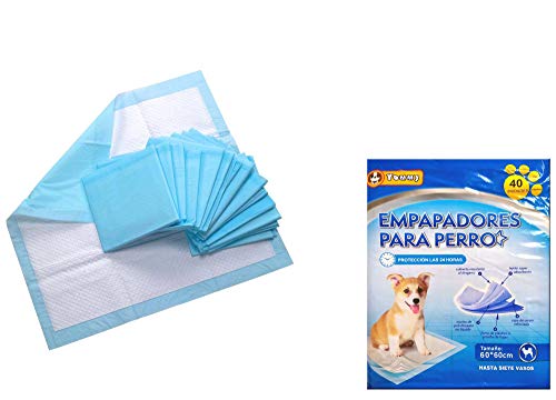 Cisne 2013, S.L. 40 Empapadores Perros Alfombrilla higiénica de Entrenamiento para Perros. Ultraabsorbente (60 x 60 cm) Cover
