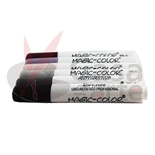 Kit de Canetas Magic Color Soft Type com 06 Tons de Cinza - Cód. 565