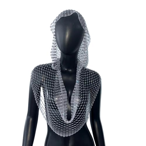 Débardeur en résille hiphop anti chaleur avec strass pour look de festival