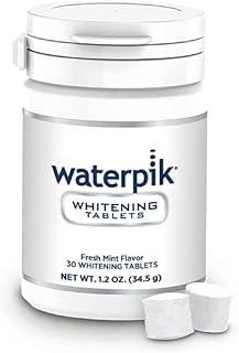 Waterpik Whitening Water Flosser Tablets, Teeth Whitening Tablets for Waterpik Whitening Flosser, Fresh Mint Flavour, Compatible with Waterpik WF-05 and WF-06 Models, Pack of 30 Tablets