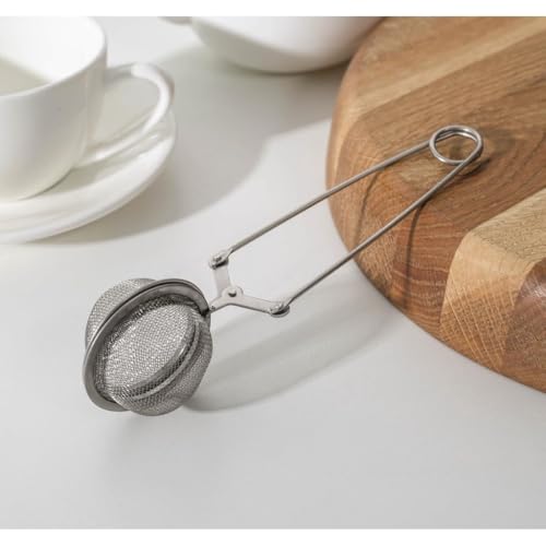 【Infusor e Difusor Chá】 Peneira Inox Com Cabo Reforçado palha de Aço inoxidável, Para Cozinha, infus