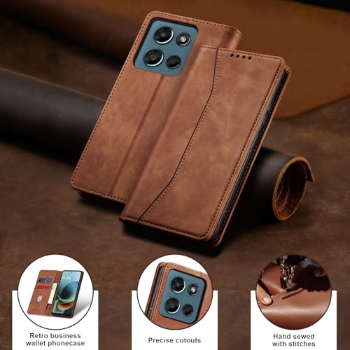 Image of Jasonyu Flip Wallet Case for Moto G Play /G 5G (2026),Brown
