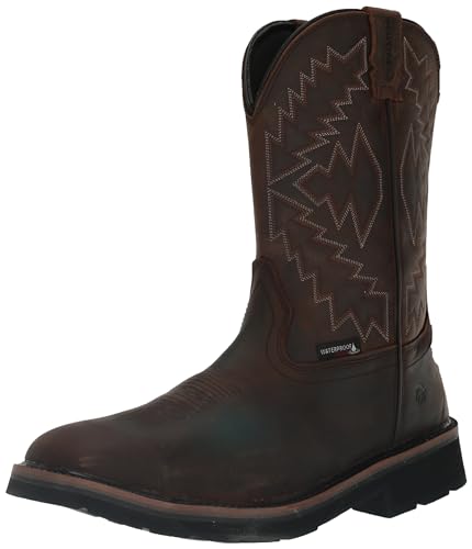 Wolverine Men's Rancher Arrow Waterproof Steel Toe Wellington Construction Boot