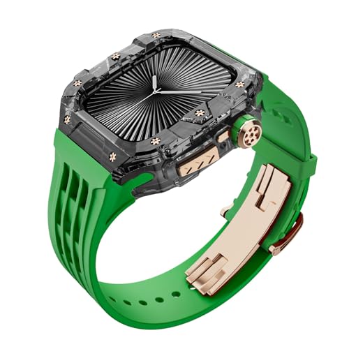 Apple Watch Series 10 46mm�p�o���h�t���N���A�Ŋ��ȃP�[�X�A�N���X�^�������~���^���[�J�o�[�o���p�[�^�N�e�B�J���AiWatch S10 46mm�p�����Y�X�g���b�v�V���R���X�g���b�vMod�L�b�g(Btr-g-rg)