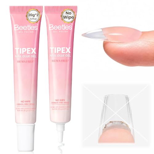 Image of Beetles 2Pcs Nail Glue, Solid Nail Glue for Tipex Instant Apex Nail Tips