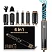 UKLISS Hairstyler 6 in 1 Air Styler Set - Pro Haarstyler mit Rundbürstenföhn, Air Curler, Warmluftbürste, Föhnbürste, Haartrockner, Glättbürste | für Locken, Volumen, Glätten, Föhnen (Schwarz)