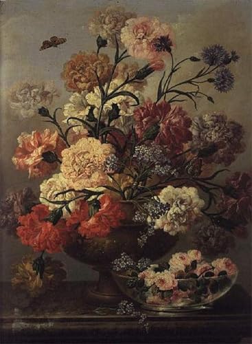 Pintura mural en lienzo de alta calidad con reproducción artística de bodegón floral