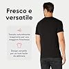 FM London confezione da 3/5 Maglietta da uomo, T-shirt premium con design leggermente aderente, Maglietta super morbida realizzata in cotone 100%, Nero (3 pezzi), L #3