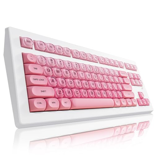 Image of ZORNHER CG870 Foundation Mechanical Keyboard,80% Pink Creamy Keyboard Wireless,Cute Jelly MOA Profile Keycaps,Creamy Sounding Linear Switches,Hot-Swappable,RGB Backlit