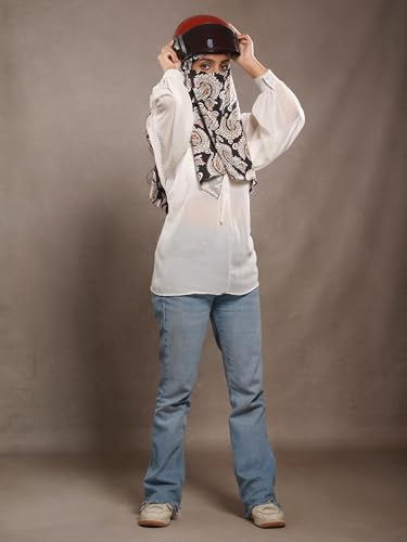 Image of Multipurpose Mask Cum Scarf for Women Cotton I Face Cover for Women I Sun Protection and Summer Wear Scarf
