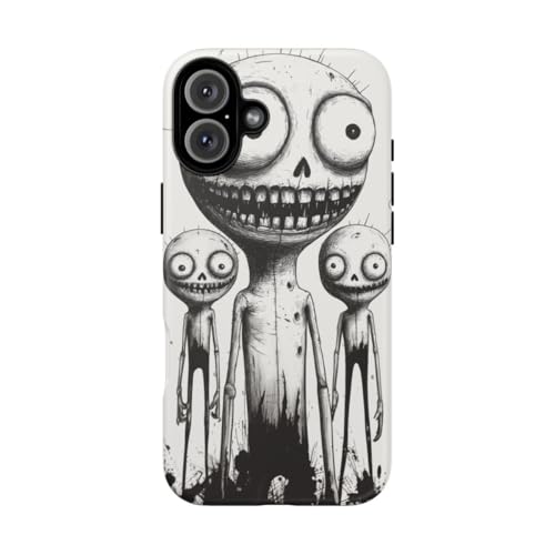 Coque iPhone 16 Plus Three Slimy Monster pour un style urbain épuré