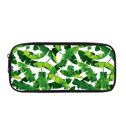 Image of Hawaii Banana Leaves Pencil Case for Men Women,Large Capacity Pencil Box for Boys Girls,Pencil Case Pouch with Zipper for School Work Travel