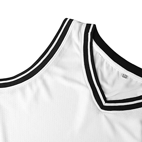 Image of MESOSPERO Blank Basketball Jersey 90S Hip Hop Clothing for Party,Mens Plain Mesh Athletic Practice Sports Shirts S-3XL