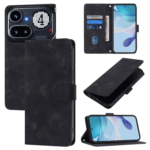 �X�}�z�P�[�X �Ή��@�� for Nothing Phone (4a) Pro �X�}�z�P�[�X�y�J�[�h�z���_�[�E�E�H���b�g�E�}�O�l�b�g�o�b�N���E�t���b�v�E�X�^���h�@�\�t���zBlack