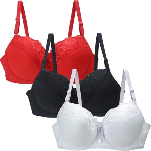 Soutien-gorge grande taille en dentelle rose bonnet C 105C
