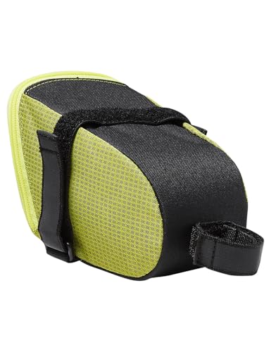 VAUDE Satteltasche Race Light XL Luminum, groß jedoch sehr leicht mit Klett-Befestigung, mit reflektierendem Hauptmaterial, Bright Green, Einheitsgröße