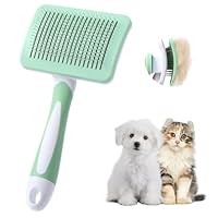 Cleanpet's Spazzola Per Gatti Cani Pelo Corto, Autopulente Spazzola Toelettatura Per Animali Domestici, Manico Antiscivolo, Un Pulsante Per Rimuovere I Peli Blu 2 2