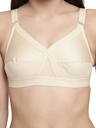 Image of Floret Women's Pure Cotton-Fabric Non Padded & Non-Wired Cut & Sew /Full Coverage Bra