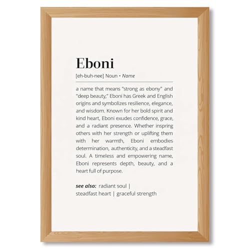 Framed Definition Poster Canvas Print Art for Living Room Decoration