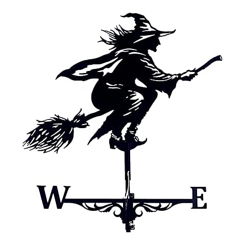 Witch Shape Iron Weather Vane Decoration Cover
