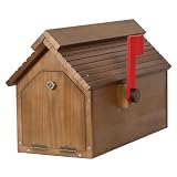 Ruomi1y Wood Mailbox Cedar Mailboxes for Outside