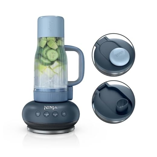 Ninja BlendBOSS | Personal Smoothie Blender & Tumbler | 26oz Travel Tumbler w/Leakproof Lid & Intergrated Chug Spout | AutoIQ Technololgy | 1200 Peak Watt | Cyberspace | DB301CYBRN | (NEW)