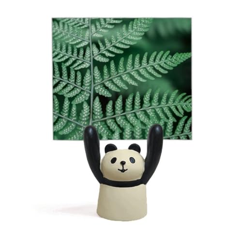 Photographie animalière panda avec support mémo en bois pour bureau