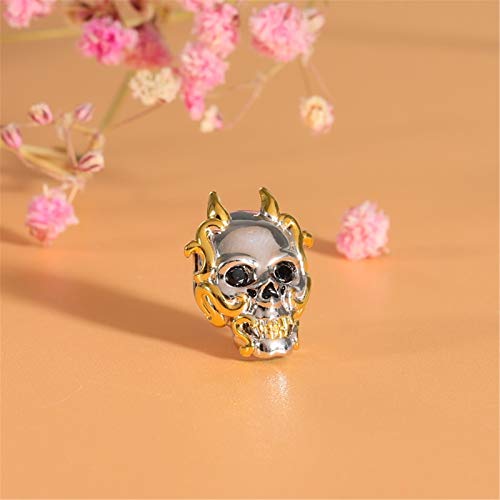 Image of GNOCE Skull Pendant Charm Silver Dangle Charms Bead fit Bracelet /Necklace Jewelry Gift for Women Men