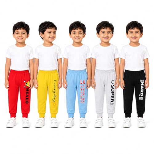 Image of NammaBaby Cotton Pajama Pants with All Over Print for Boys and Girls (Multicolor Designs)(Regular Fit)(Pack of 5)